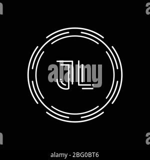 Creative Letter JL Logo Design Vektor-Vorlage. Digital Linked Letter JL-Logo-Design Stock Vektor