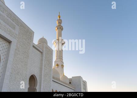 Abu Dhabi Scheich Zayed große Moschee in der Hauptstadt der Vereinigten Arabischen Emirate Stockfoto