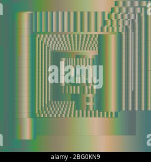 Abstraktes 3D-Technologie-Quadrat Stockfoto