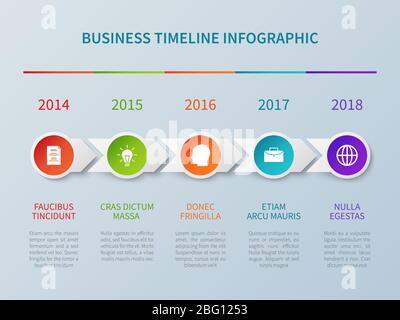 Business Timeline Vektor-Infografik in Papier Origami-Stil mit Zahl Optionen. Timeline Schritt Informationen, Infografik Business Data Plan illustratio Stock Vektor