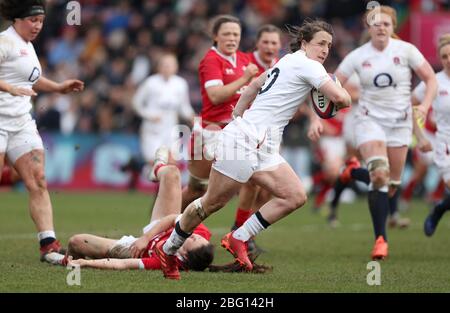 Katy Daley-McLean aus England während des Spiels der sechs Nationen der Frauen in Twickenham Stoop, London. Stockfoto