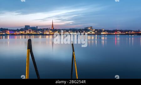 Einbruch Der Dunkelheit Wexford Town Irland Stockfoto