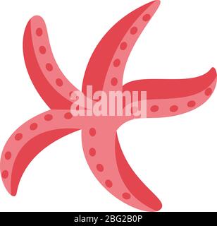 Pink Sea Star, Illustration, Vektor auf weißem Hintergrund Stock Vektor