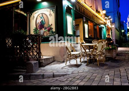 Künstlerviertel Montmartre in Paris, Frankreich. Stockfoto