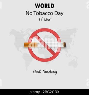 World No Tobacco Day Infografisches Hintergrunddesign.World No Smoking Day Typographical Design Elements.May 31st World no Tobacco Day.No Smoking Day Awa Stock Vektor