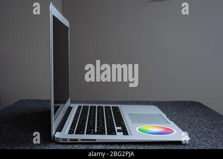 MacBook Air-Aufnahme Stockfoto