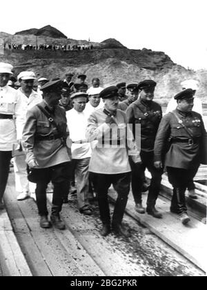 Gefangene des sowjetischen Gulag. UDSSR. Ca. 1936-1937 Stockfoto