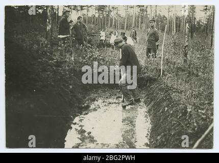 Gefangene des sowjetischen Gulag. UDSSR. Ca. 1936-1937 Stockfoto