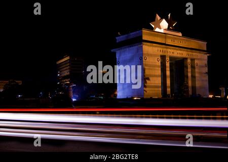 Der Independence Arch / Black Star Gate am Independence Square in Accra, Ghana. Stockfoto