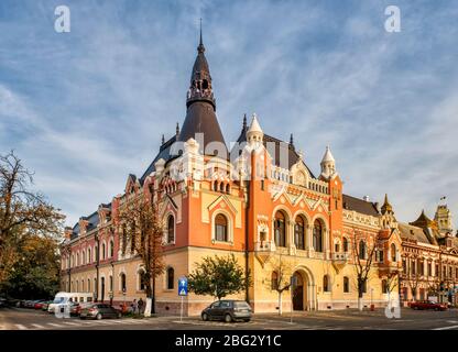 Griechisch-katholischer Bischofspalast am Piata Unirii (Union Square) in Oradea, Region Crisana, Rumänien Stockfoto