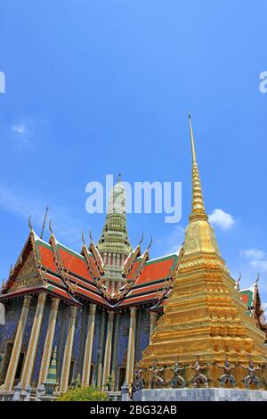 Wat Phra Kaew, Grand Palace Bangkok Stockfoto