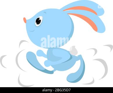 Bunny Laufmarathon, Illustration, Vektor auf weißem Hintergrund Stock Vektor