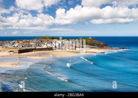 Blick auf St Ives, Cornwall Stockfoto