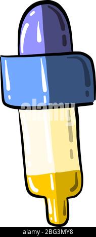 Pipette, Illustration, Vektor auf weißem Hintergrund Stock Vektor