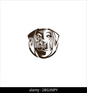 Animal Dog Logo Vektor Design Vorlagen Stock Vektor