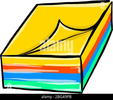 Haftnotizen, Illustration, Vektor auf weißem Hintergrund Stock Vektor