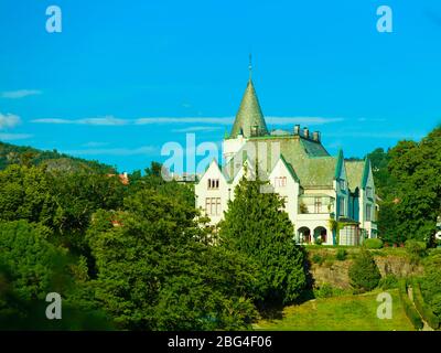 Gamlehaugen - Villa und die Residenz des norwegischen Königshauses in der Stadt Bergen, Norwegen. Stockfoto