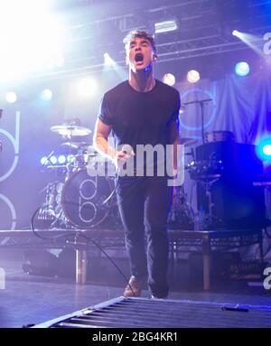 Rob Damiani Sänger von Don Broco live bei liverpool o2 Academy uk Kerrang! Tour 2015 Stockfoto