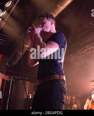 Rob Damiani Sänger von Don Broco live bei liverpool o2 Academy uk Kerrang! Tour 2015 Stockfoto