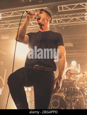 Rob Damiani Sänger von Don Broco live bei liverpool o2 Academy uk Kerrang! Tour 2015 Stockfoto