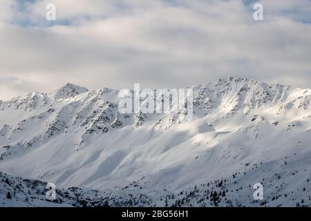 Mountain Peak in Valloire in den französischen Alpen, Frankreich Stockfoto