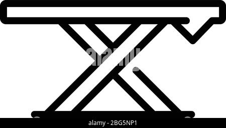 Symbol für Picknickhocker, Umriss Stock Vektor