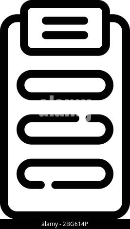 Symbol für eine Luftmatratze, Umriss Stock Vektor