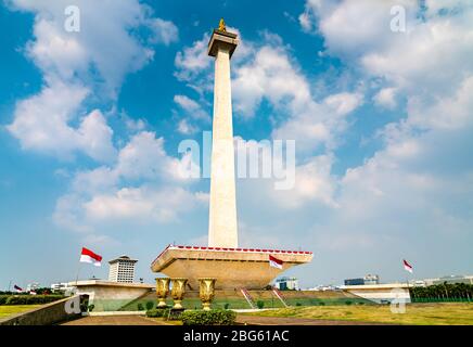 Das Nationaldenkmal in Jakarta, Indonesien Stockfoto