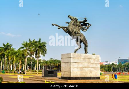 Prinz Diponegoro Denkmal in Jakarta, Indonesien Stockfoto