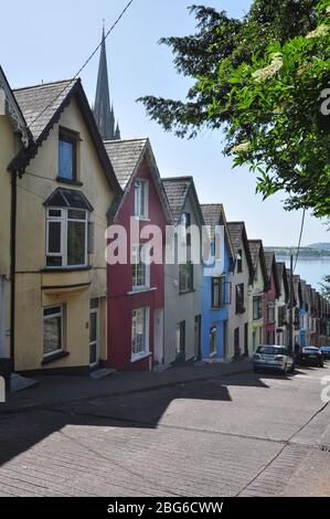 Cobh bunte Häuser, Irland Stockfoto