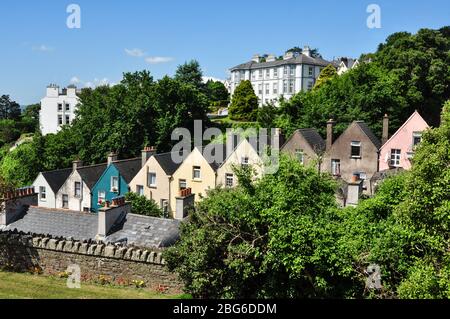 Cobh bunte Häuser, Irland Stockfoto