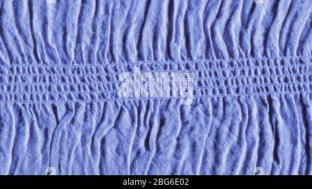Struktur aus blauem Stoff. Stoff mit natürlicher Textur. Blaue Leinwandtextur Stockfoto