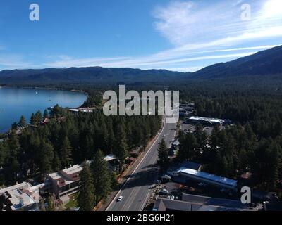 Country Road, Tahoe Lake, USA Stockfoto