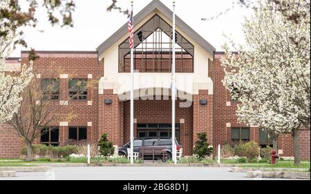 Berks County, Pennsylvania, USA, April 12, 2020- Berks Heim Krankenpflege und Rehabilitation Facility bietet kurz- und langfristige Pflege und rehabilitativ Stockfoto