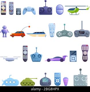 Symbole für die Fernbedienung. Cartoon Satz von Fernbedienung Vektor-Symbole für Web-Design Stock Vektor