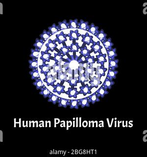 Papillom ist eine menschliche Virusstruktur. Papillomavirus Infektion. Sexuell übertragbare Krankheiten. Infografiken. Vektorgrafiken auf isoliert Stock Vektor