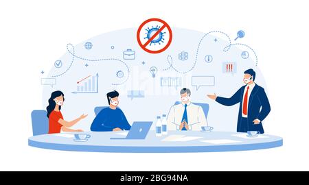 Planung der Business Workflow-Strategie nach Covid19 Stock Vektor