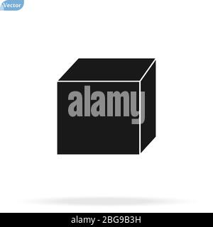 Cube-Symbol auf Hintergrund isoliert. Modernes flaches Piktogramm, Business, Marketing, Internet Konzept. Trendy einfaches Vektor-Symbol für Website-Design oder Stock Vektor
