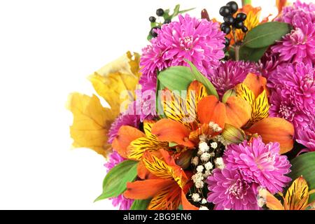 Blumen Zusammensetzung isoliert auf weiß Stockfoto