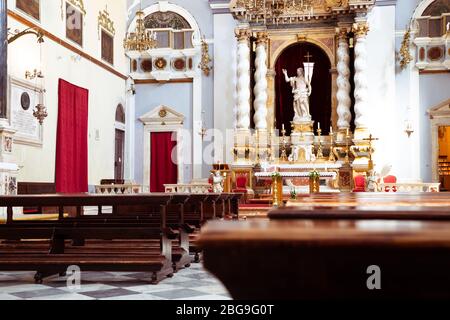 Dubrovnik, Kroatien - 11. Juli 2019: Innenraum der Kirche des Heiligen Erlösers Stockfoto