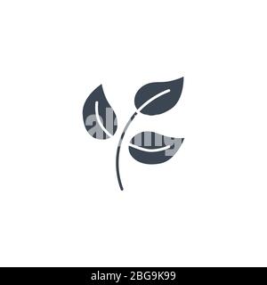 Symbol für die Vektorgyphe in der Pflanzenmedizin. Stock Vektor