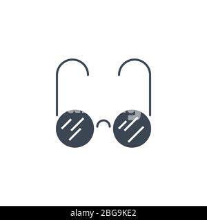 Gläser verwandte Vektor glyph Icon. Stock Vektor