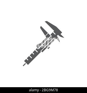 Caliper-Symbol auf weißem Hintergrund Stock Vektor
