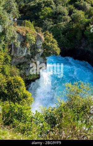 Huka Falls, in der Nähe von Taupo, Nordinsel, Neuseeland Stockfoto