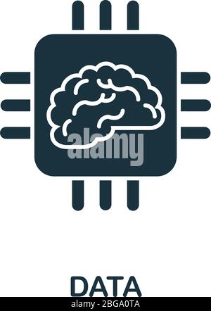 Data Icon aus der Digitalisierungserhebung. Einfaches Liniendaten-Symbol für Vorlagen, Webdesign Stock Vektor