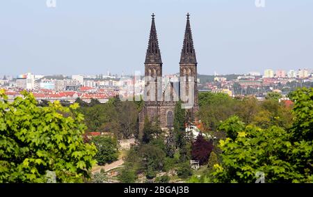 Die Basilika St. Peter und St. Paul, die Kirche in der Festung Vysehrad in Prag, Tschechische Republik, ist am 11. Mai 2017 zu sehen. (CTK Photo/Zdenek Rerych) Stockfoto