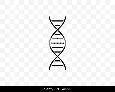 Chromosom, dna, genetisches Symbol. Vektorgrafik, flaches Design. Stock Vektor