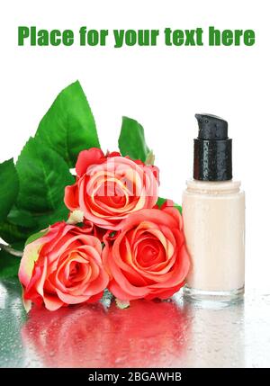 Foundation Creme Nahaufnahme Stockfoto