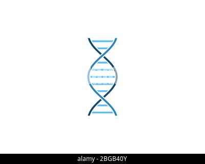 Chromosom, dna, genetisches Symbol. Vektorgrafik, flaches Design. Stock Vektor