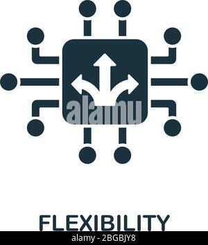 Flexibilitäts-Ikone aus der Digitalisierungs-Kollektion. Einfache Linie Flexibilität Symbol für Vorlagen, Web-Design Stock Vektor
